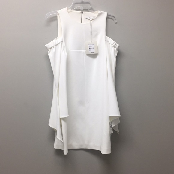 Tibi Could Shoulder Ivory Shift Dress - Picture 2 of 8